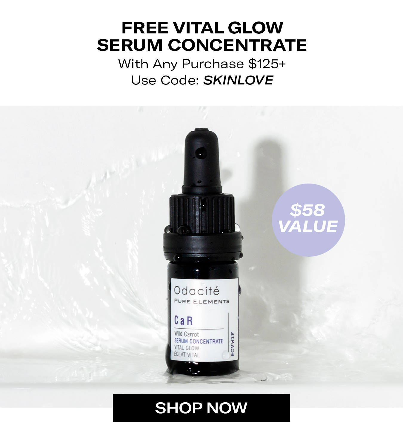Free Vital Glow Serum Concentrate With Any Purchase $125+