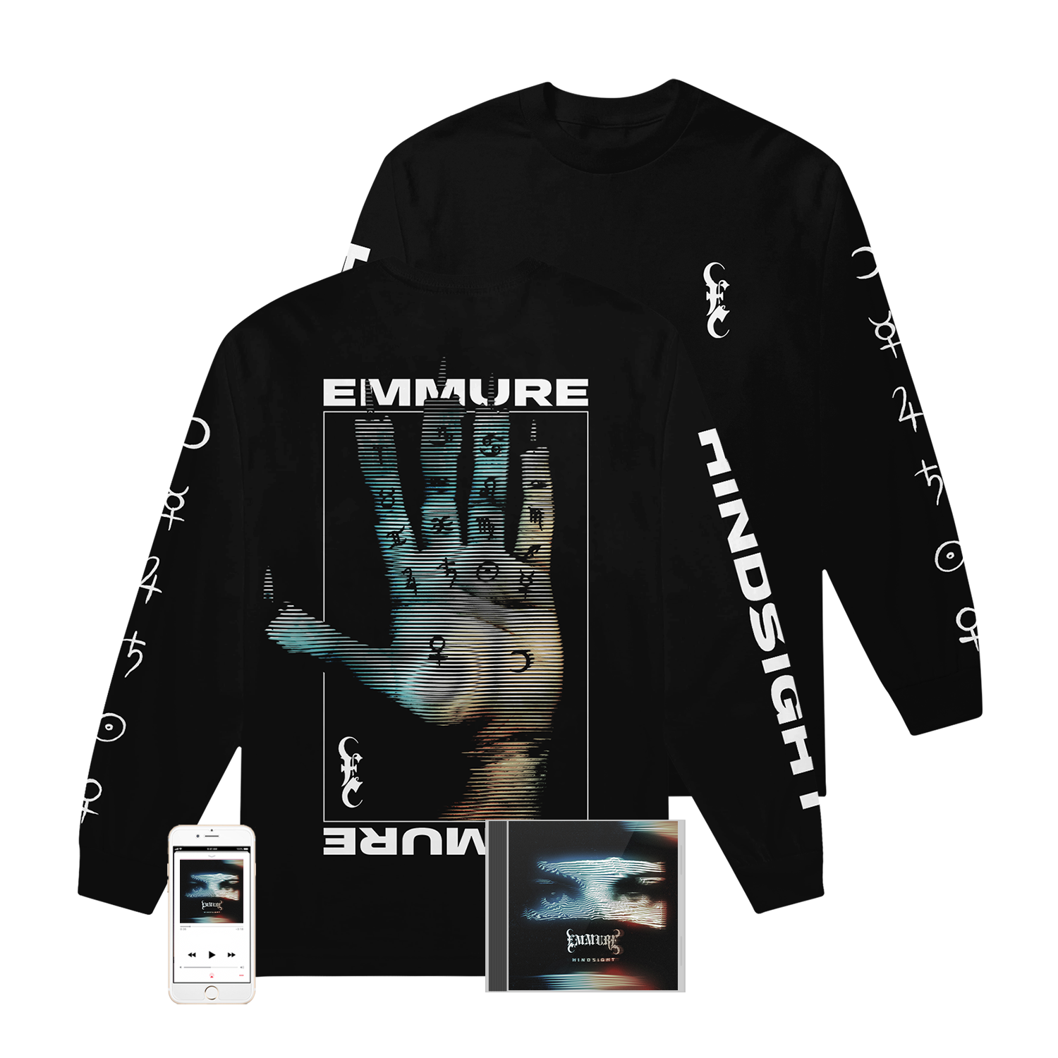 Emmure - 'Hindsight' Hand of Glory Long Sleeve Pre-Order Bundle