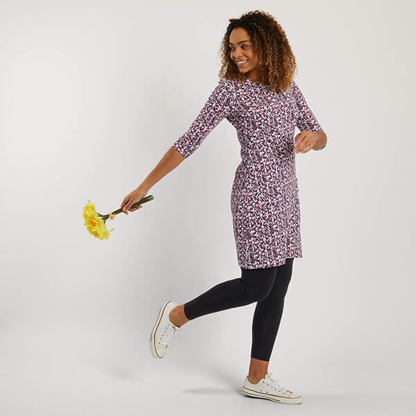 Starshine Patterned Jersey Dress