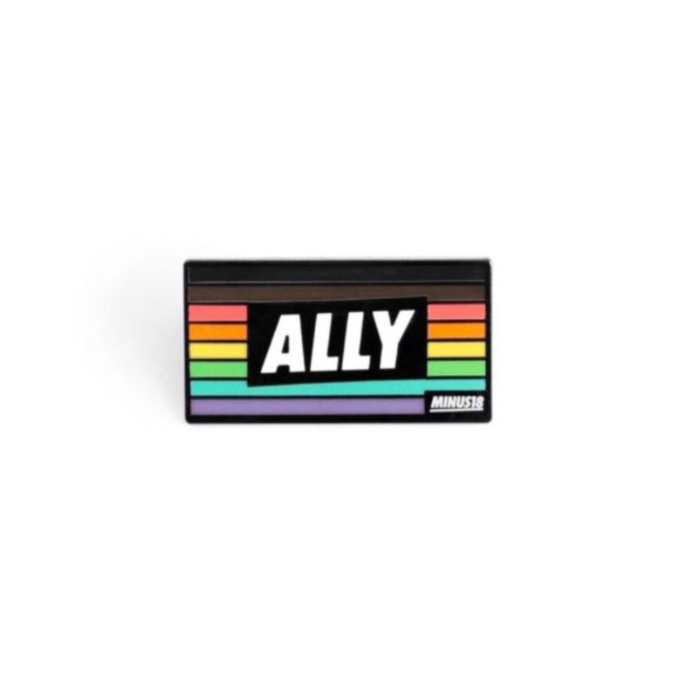 Rainbow ally enamel pin