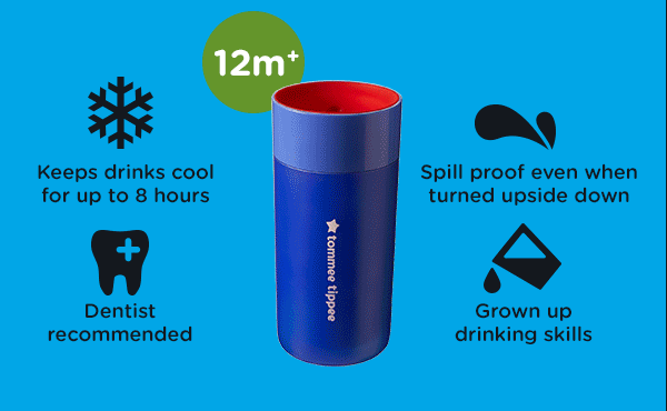 Keeps drinks cool | Dentist recommended | Spill Proof | Grown up Drinking skills