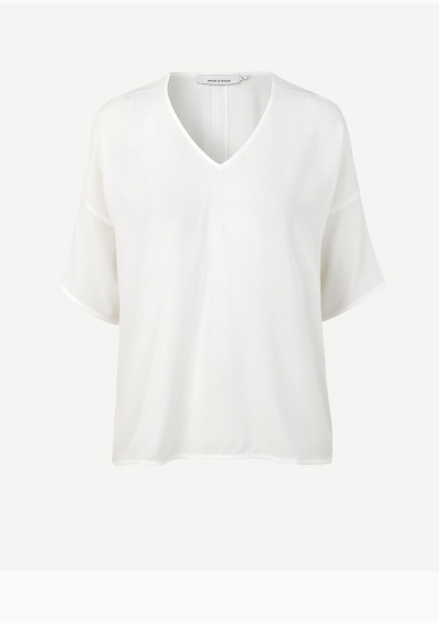 Mains v-neck ss 5687 in Clear cream