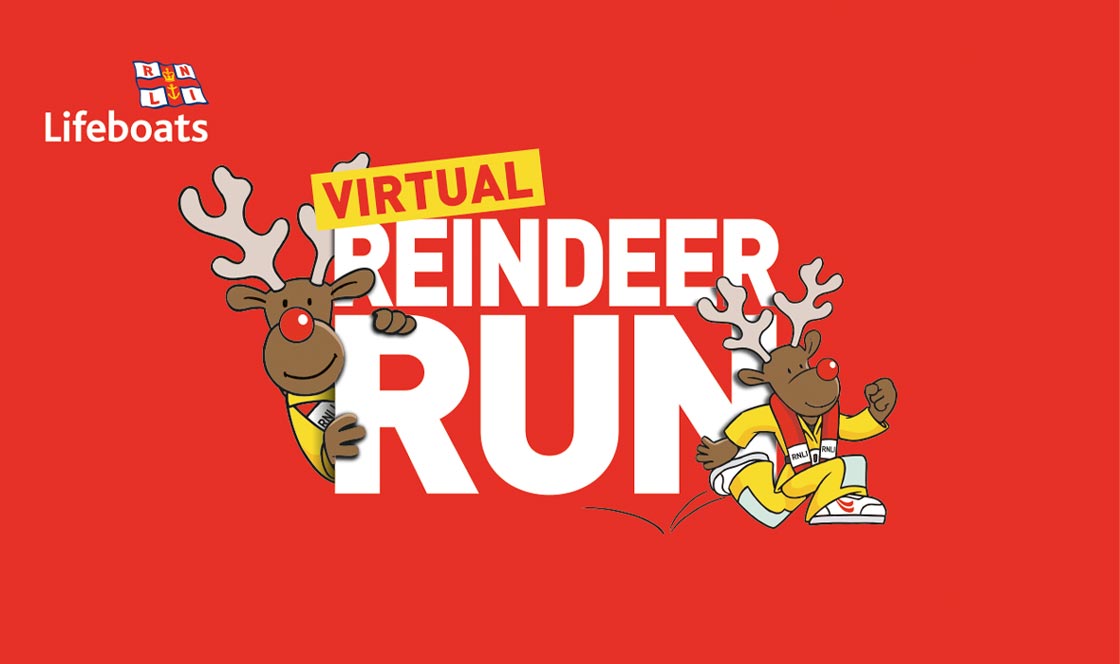 Save lives this Christmas by joining our virtual Reindeer Run! Credit: RNLI.