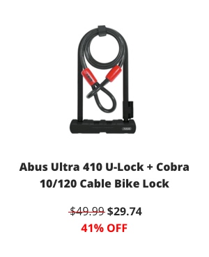 Abus Ultra 410 U-Lock + Cobra 10/120 Cable Bike Lock