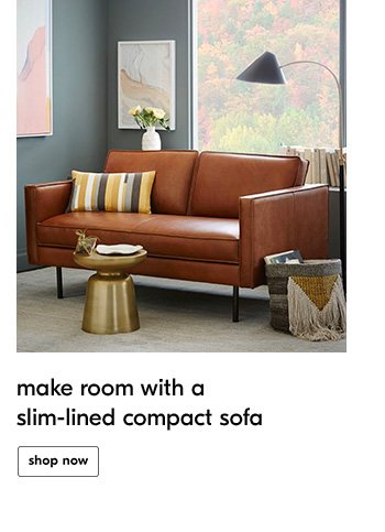 make room with a slim-lined compact sofa