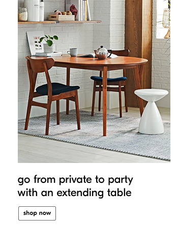 go from private to party with an extending table
