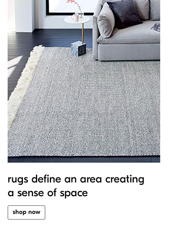 rugs define an area creating a sense of space