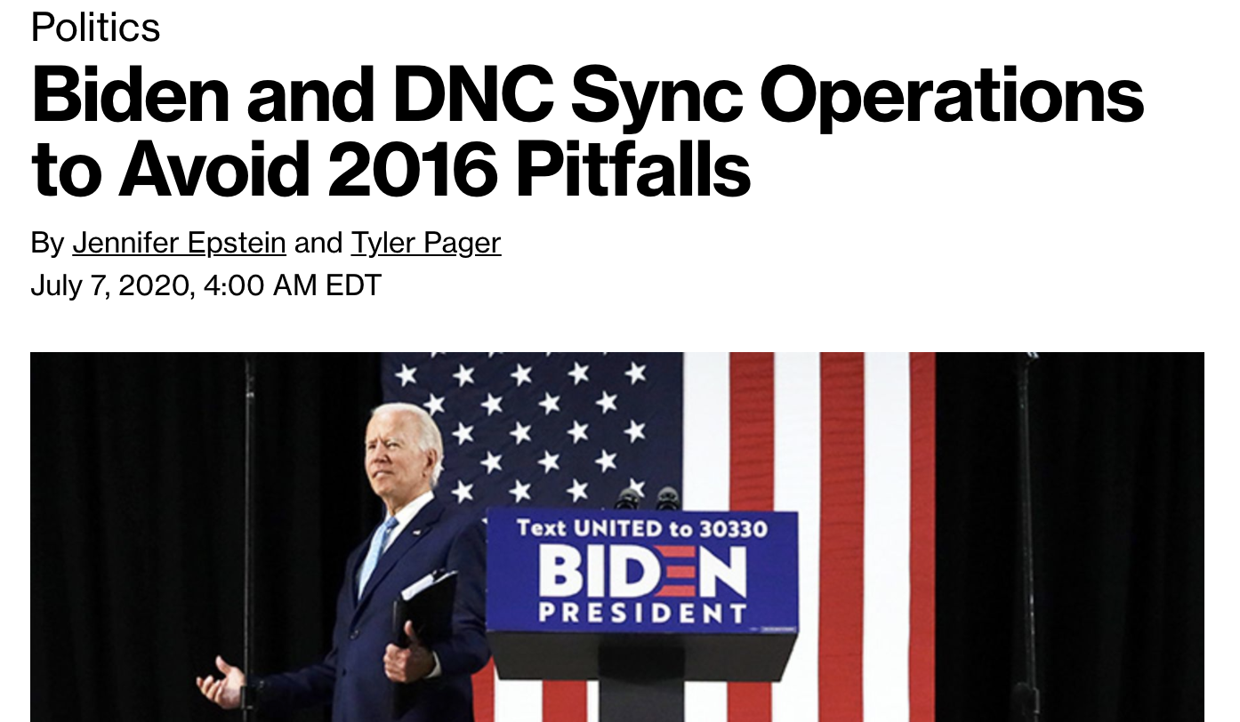 Biden and DNC Sync Operations To Avoid 2016 Pitfalls