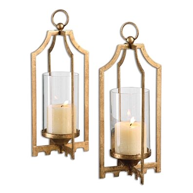 Uttermost Lucy Gold Candleholders Set 2