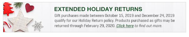 Extended Holiday Returns