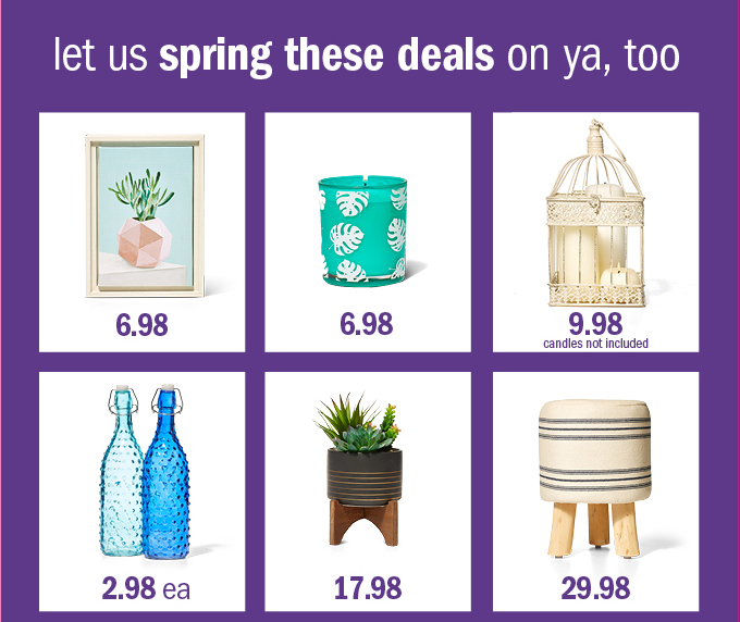 let us spring these deals on ya, too