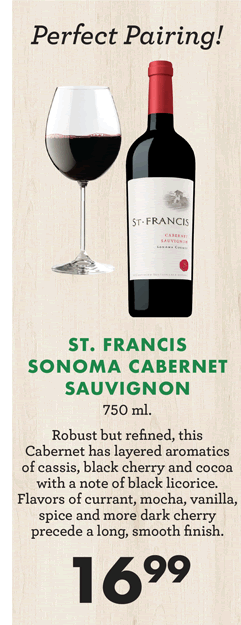 ST. FRANCIS SONOMA CABERNET SAUVIGNON - 750 milliliters - $16.99