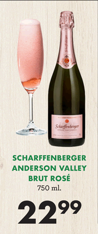 SCHARFFENBERGER - ANDERSON VALLEY BRUT ROS? - 750 milliliters - $22.99