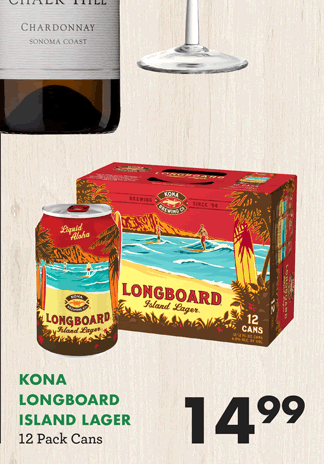 KONA LONGBOARD - ISLAND LAGER - 12 Pack, Cans - $14.99