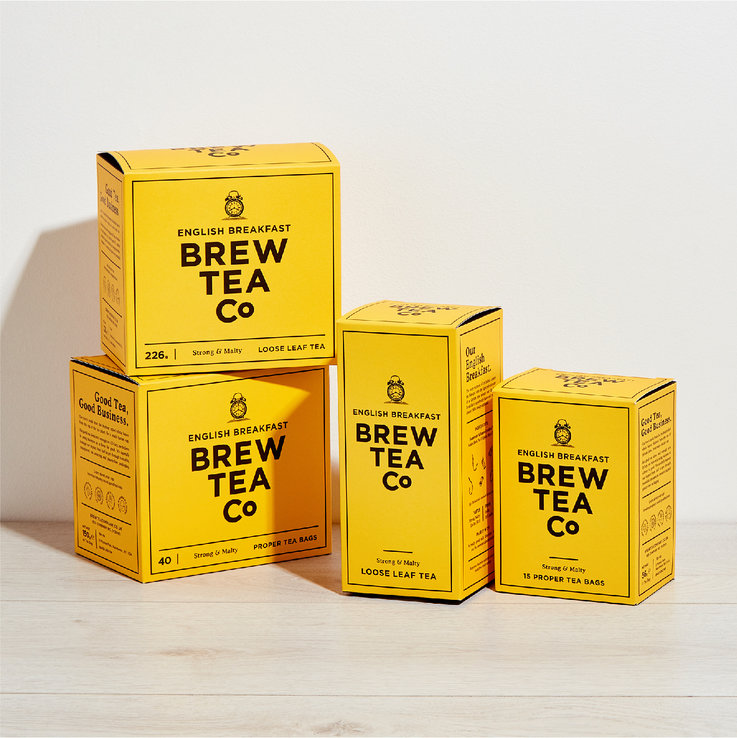Boxes of English Breakfast tea