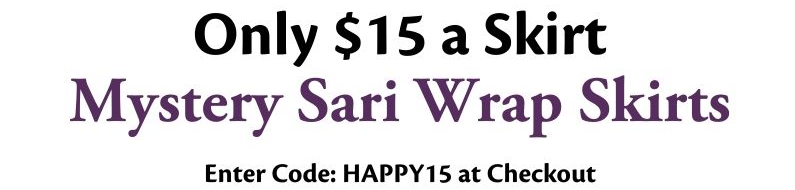 Only $15 Mystery Sari Wrap Skirts