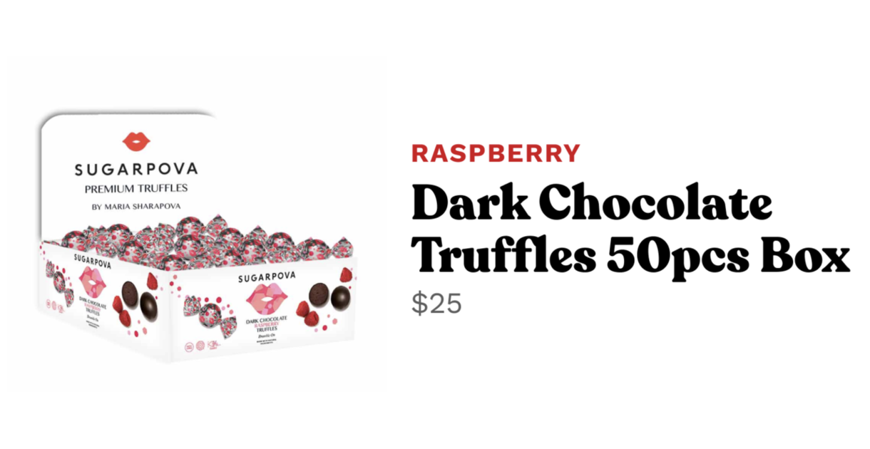 Sugarpova Dark Chocolate Raspberry Truffles