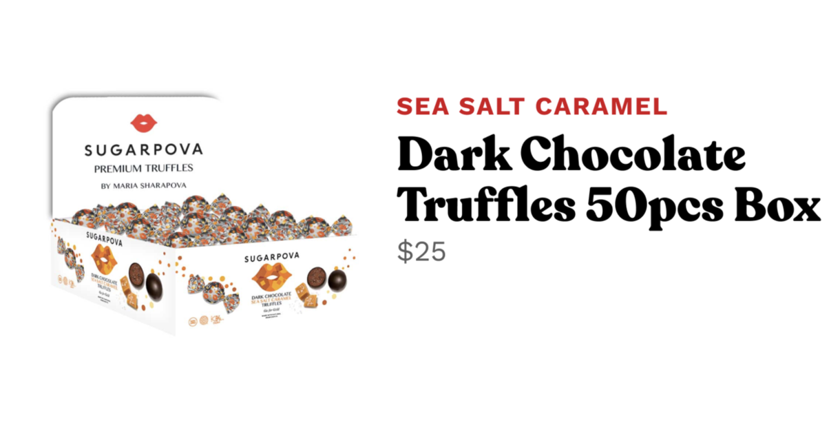 Sugarpova Dark Chocolate Sea Salt Caramel Truffles