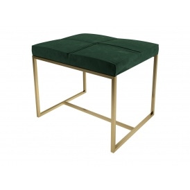 Luxe - Upholstered Velvet Small Stool In Various Colours With Frame Finish Options