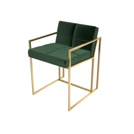 Luxe - Upholstered Velvet Dining Chair In Various Colours With Frame Finish Options