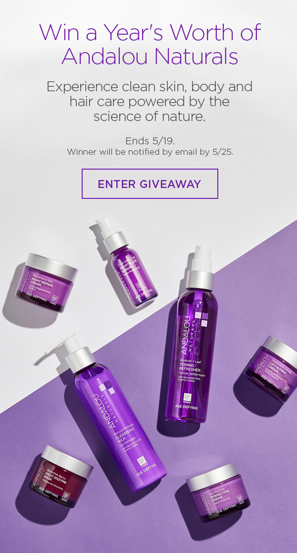 Enter to Win a Year''s Worth of Andalou Naturals