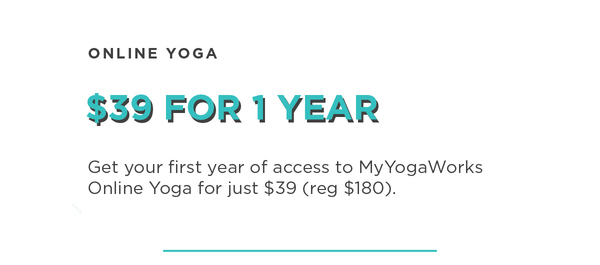 A year of online yoga for $39!