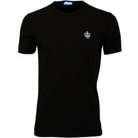 DG Crown Embroidery Pima Cotton Stretch T-Shirt, Black