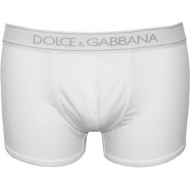 Boxer short with Pure Cotton Stretch in White
