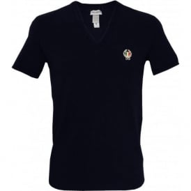 Sport Crest Deep V-Neck T-Shirt, Navy