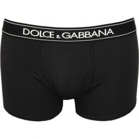 Boxers with Pure Cotton Stretch in Black