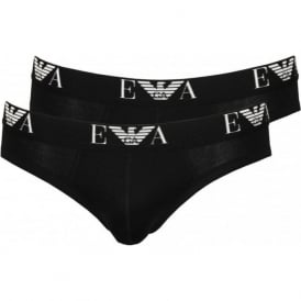 Men''s Briefs 2-Pack set made with Stretch Cotton in Black