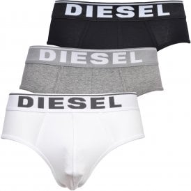 3-Pack All-Timers Classic Logo Briefs, Black/White/Grey