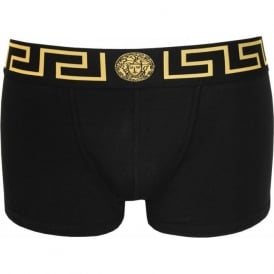 Iconic Low-Rise Boxer Trunk, Black/gold