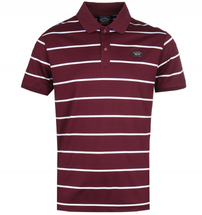 Paul & Shark Thin Stripe Burgundy Polo Shirt