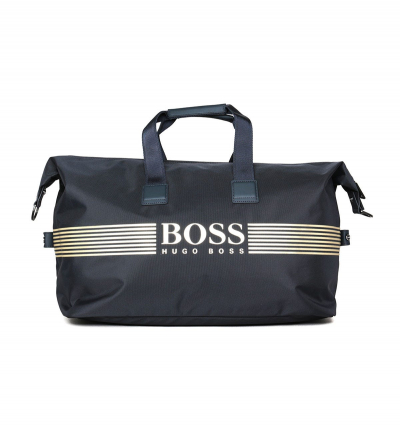 Boss Pixel Logo Holdall Navy Bag