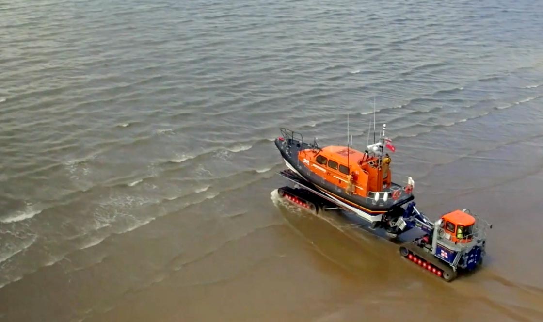 Video showing how the Shannon class lifeboat launches and recovers. Credit: RNLI