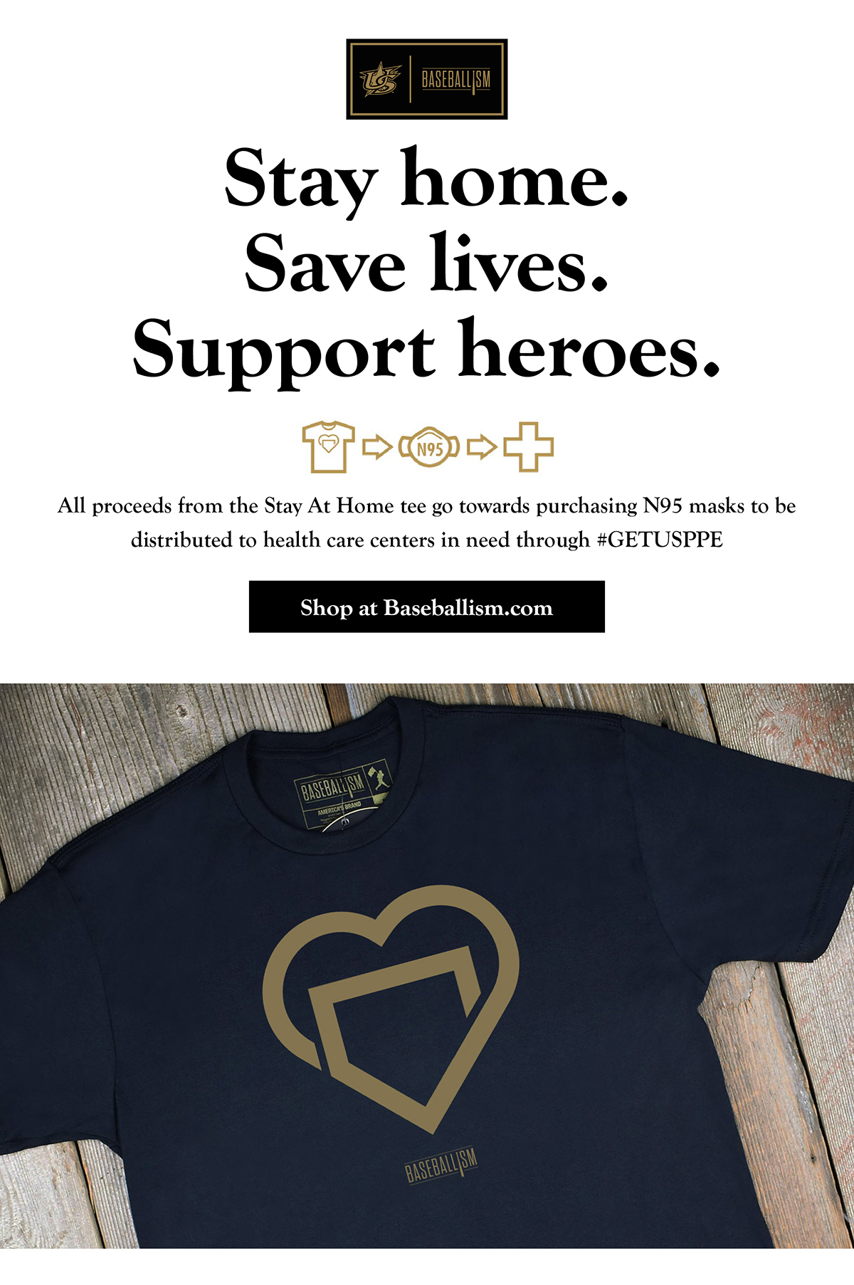 Stay home. Save lives. Support heroes.