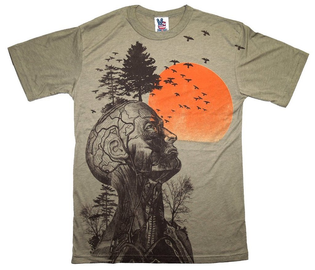 Image of The Hangover Alan Human Tree Dark Khaki T-Shirt