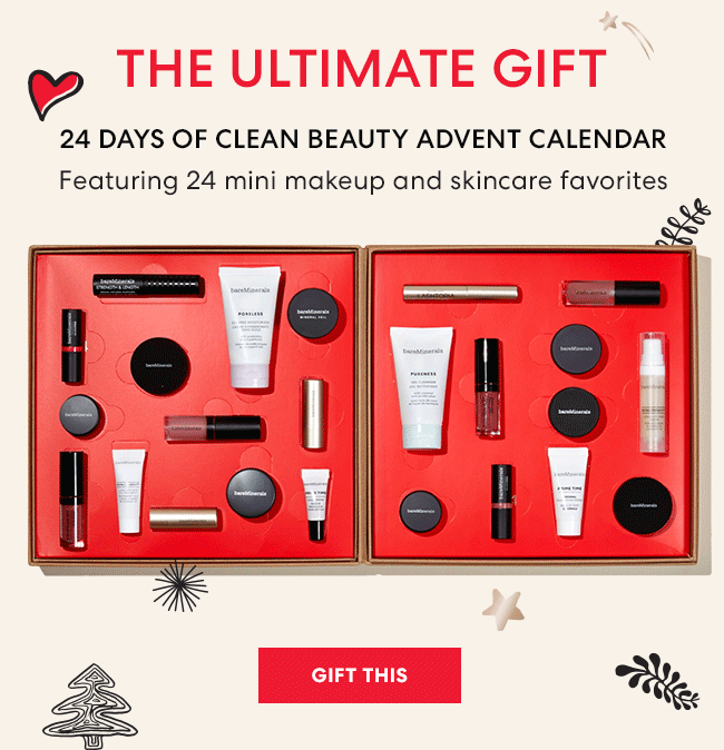 The Ultimate Gift - 24 Days of Clean Beauty Advent Calendar - Featuring 24 mini makeup and skincare favorites - Gift This