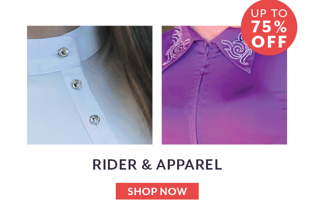 Up to 75% off Rider & Apparel.