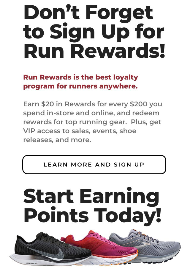 Sign Up For Run Rewards