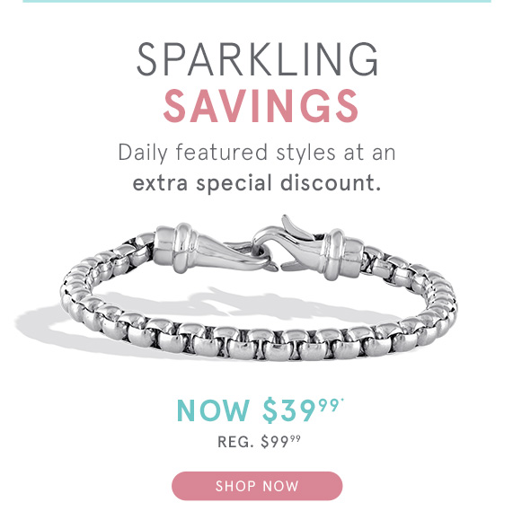 Sparkling Savings! Men''s Stainless Steel Chain Bracelet, Now $39.99