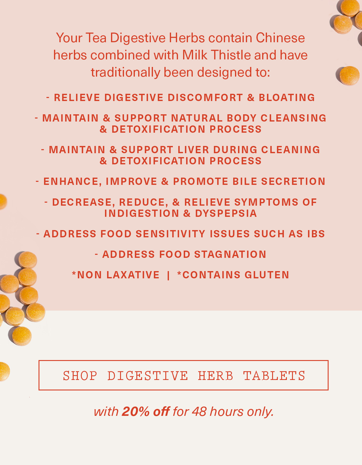 20% off Digestive Herb Tablets