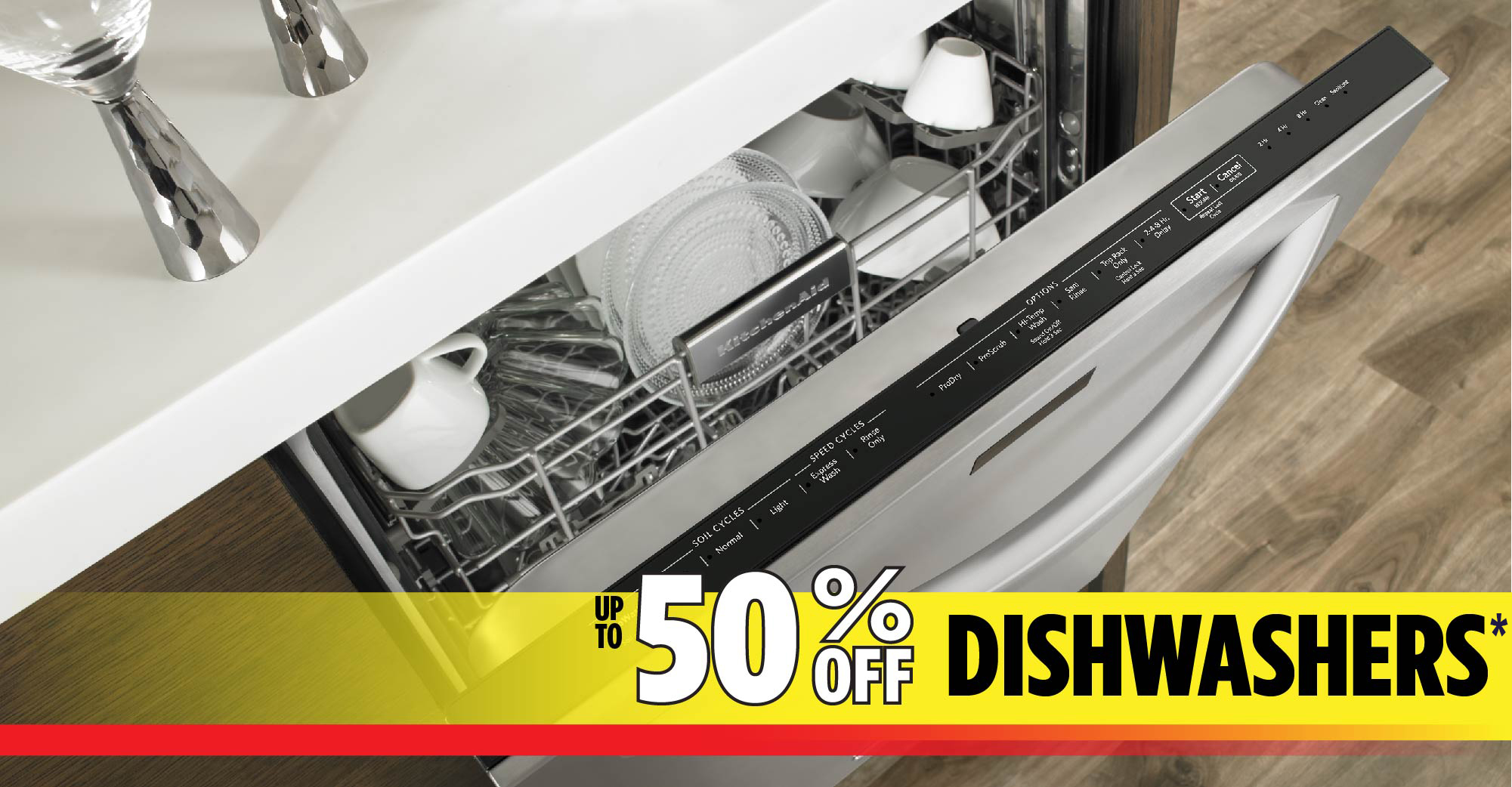 up to 50% Off Dishwashers