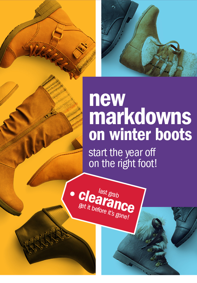 new markdowns on winter boots