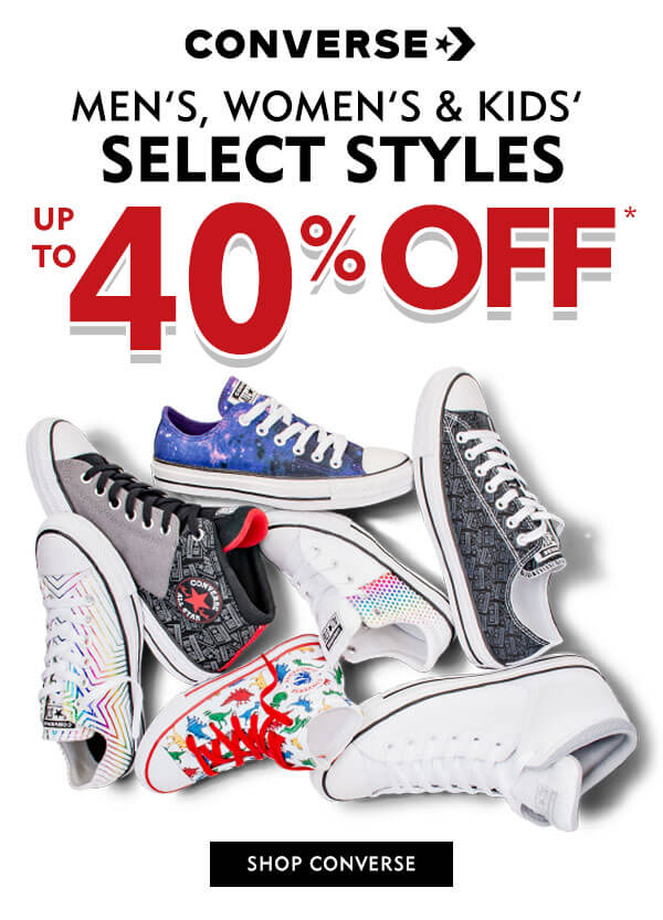 Men''s, Women''s and Kids'' Converse up to 40% off select styles. Shop Converse