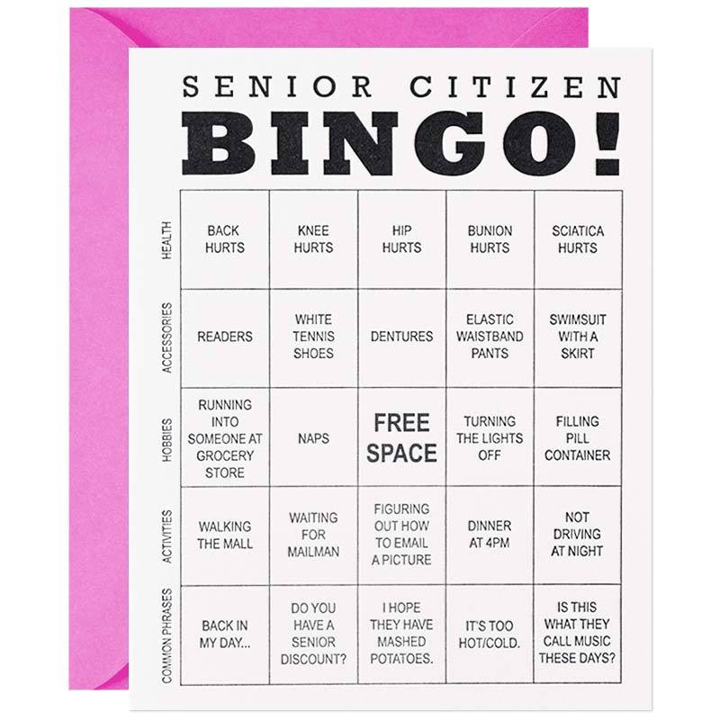 Image of Senior Citizen Bingo Birthday Card
