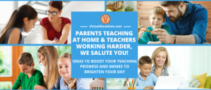 Parents and Teachers Work from Home