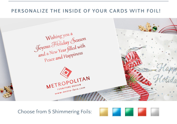 Personalize the inside of your cards with foil!