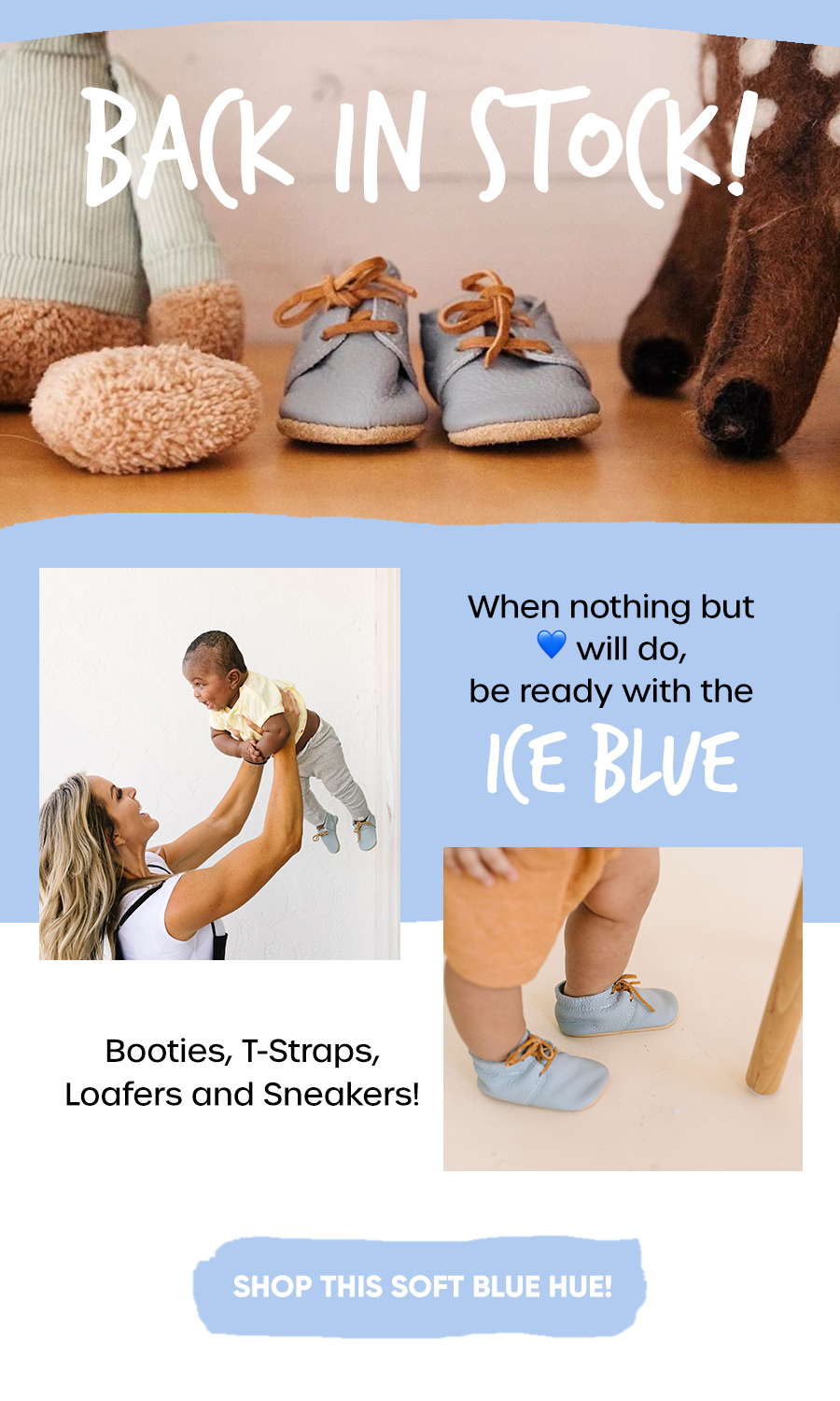 Back in Stock! Ice Blue Shoes!